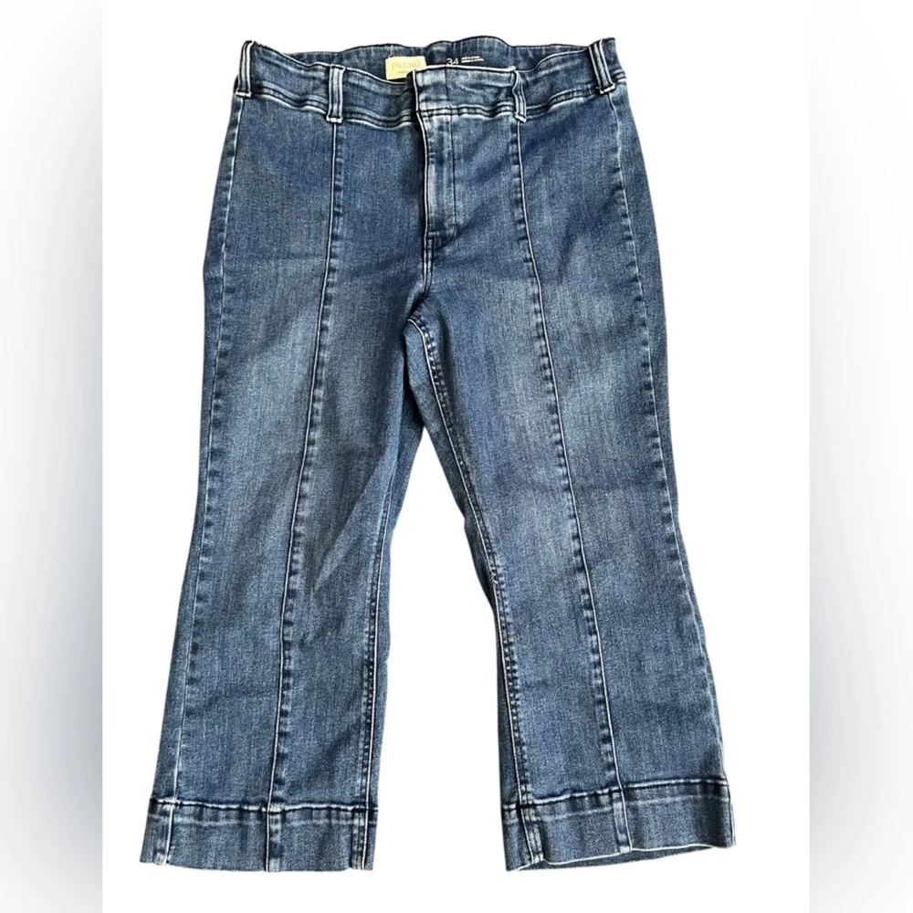 Anthropologie Pilcro Wide Leg Cropped Stretch Jeans Size 34 Excellent Condition - Picture 1 of 4
